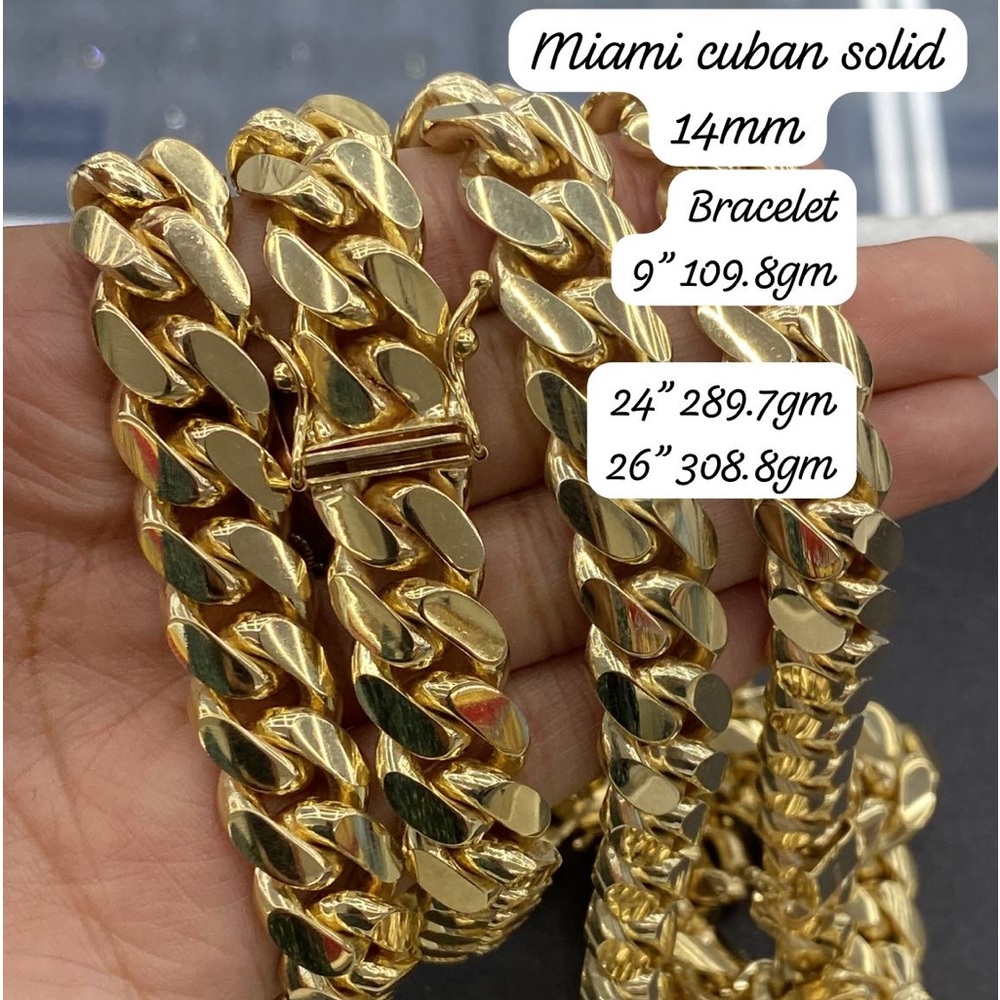 10k real solid Gold Miami Cuban bracelet
